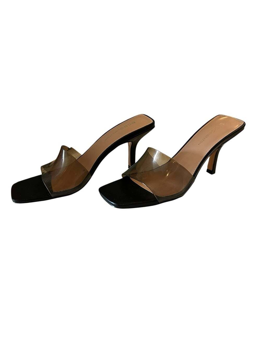 BCBGeneration Maxari Indie Sleeze 90’s Slip On Sandals Transparent Clear Strap-8
